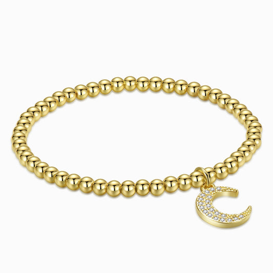 Jeweled Moon Beaded Bracelet